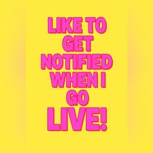 🚨📣Like this post to get notified when I do a live show!